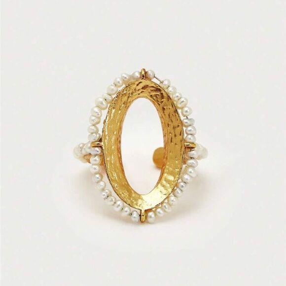 Gold and Silver Women's Ring Q407 - Picture 3 of 8